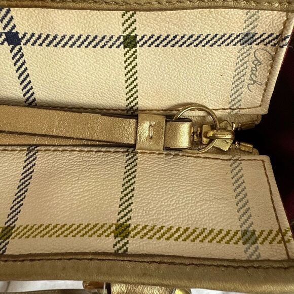 Coach Y2K Plaid Shoulder Bag with Matching Wristlet - Picture 8 of 16